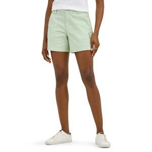 New Women's Lee Cargo 5" Shorts Size 16 Soft Sage Green